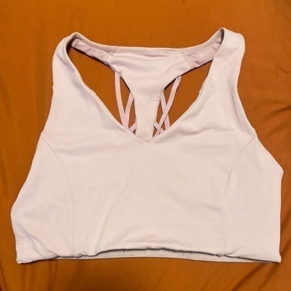 Fabletics || Strappy Sports Bra {light pink}